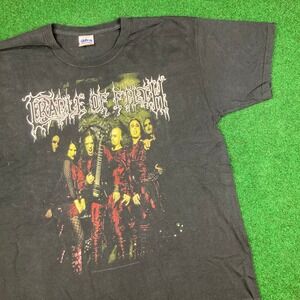 Vintage Cradle Of Filth Shirt Mens L Black 2008 Filth Fest Extreme Metal Band
